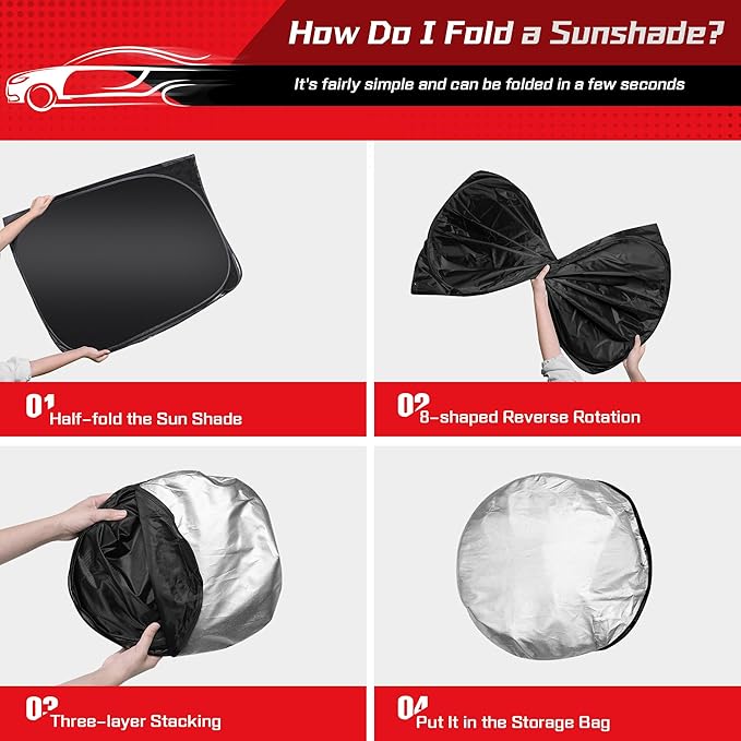 ARISMOTOR Windshield Sun Shade for Jeep Grand Cherokee 2011-2025, Custom Fit - Image 4