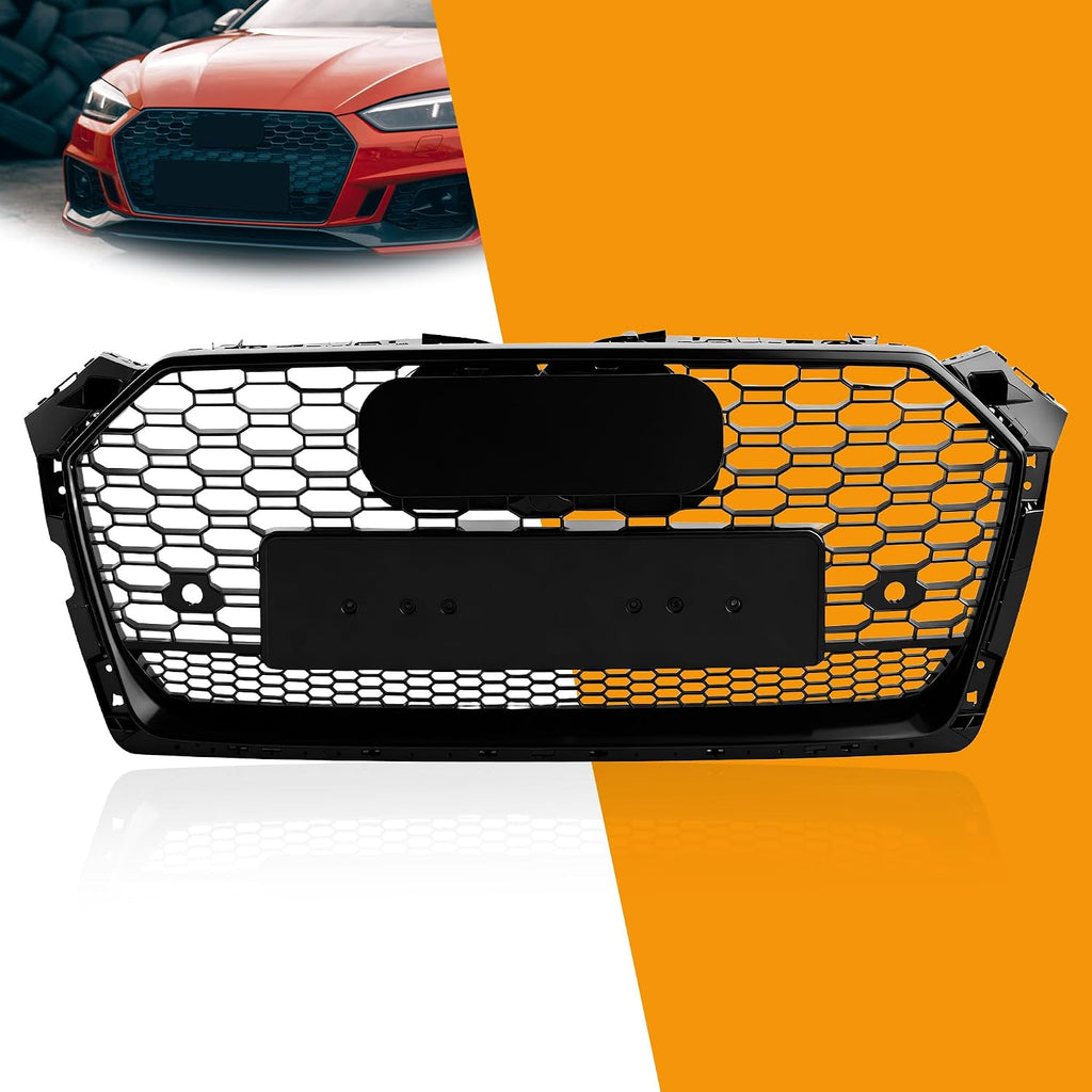 Front Bumper Grille RS5 Style Fits for 2017-2019 Audi A5 S5 B9
