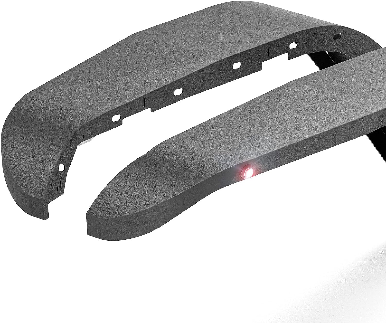 for Gladiator JT Front Fender Flares Compatible with 2020-2026 Jeep Gladiator JT with Built-in Eagle Eye LED Light, Heavy Duty Steel Mud Guard Off-Road Wheel Fenders, Textured Black (2 PCS Kit)