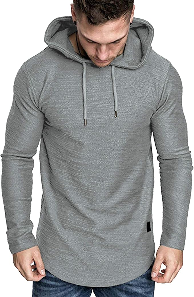 Lexiart Mens Fashion Athletic Hoodies Sport Sweatshirt Solid Color Fleece - Image 3