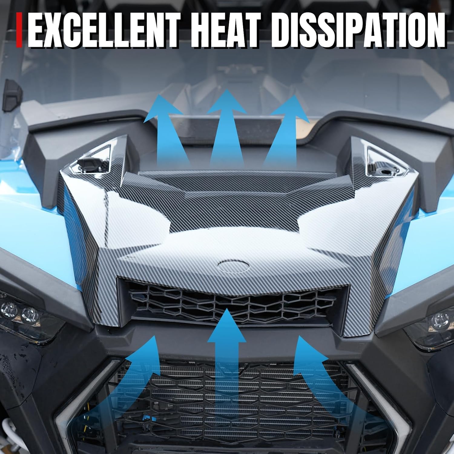 A & UTV PRO Carbon Fiber Turbo Hood Scoop for Polaris RZR XP 1000/ XP 4 1000/ TURBO XP 4 / TURBO S 2019-2023, Air Intake Kit Accessories, Replace OEM # 5454429-632,1PC