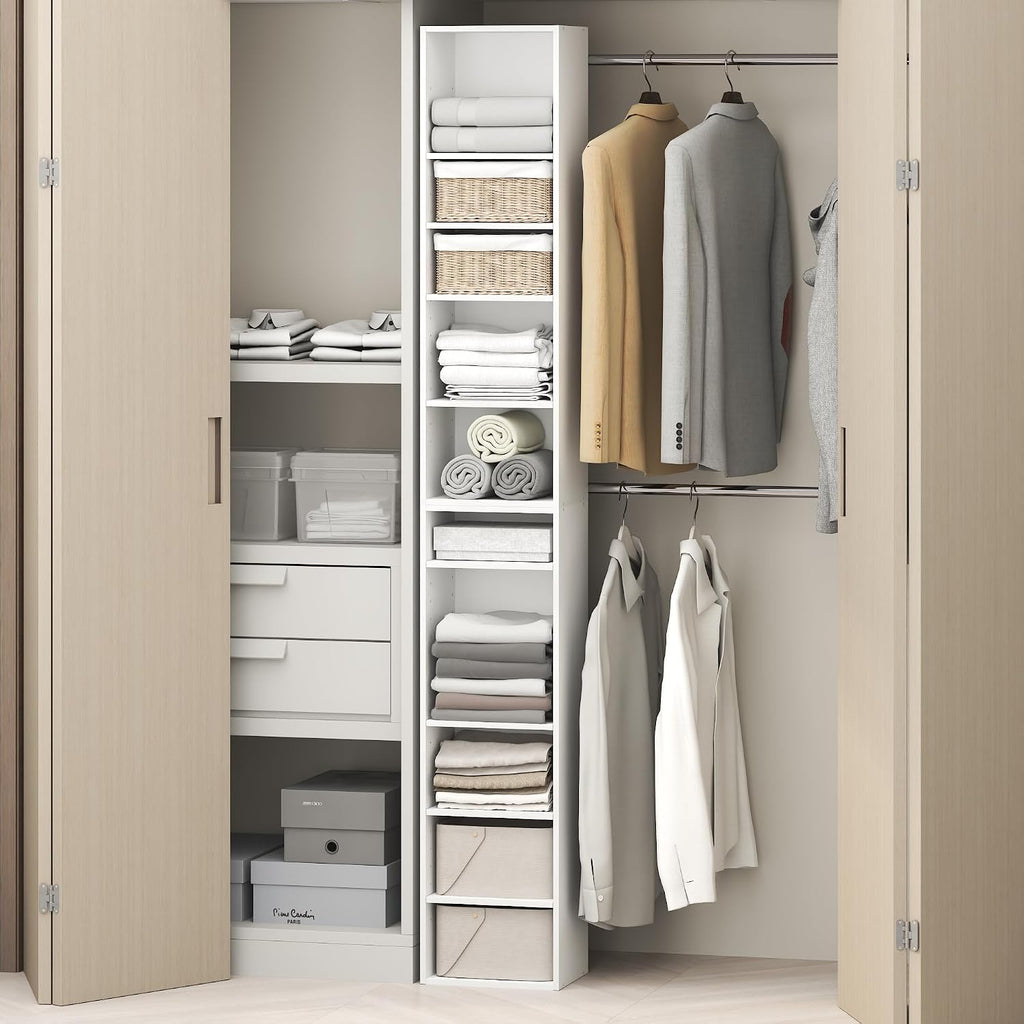 furinno pasir 10-tier closet organizers and storage, open, main product view