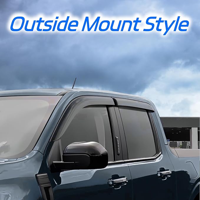 Window Rain Guards for 2018-2024 Chevrolet Equinox, Tape-on Window Visor - Image 3