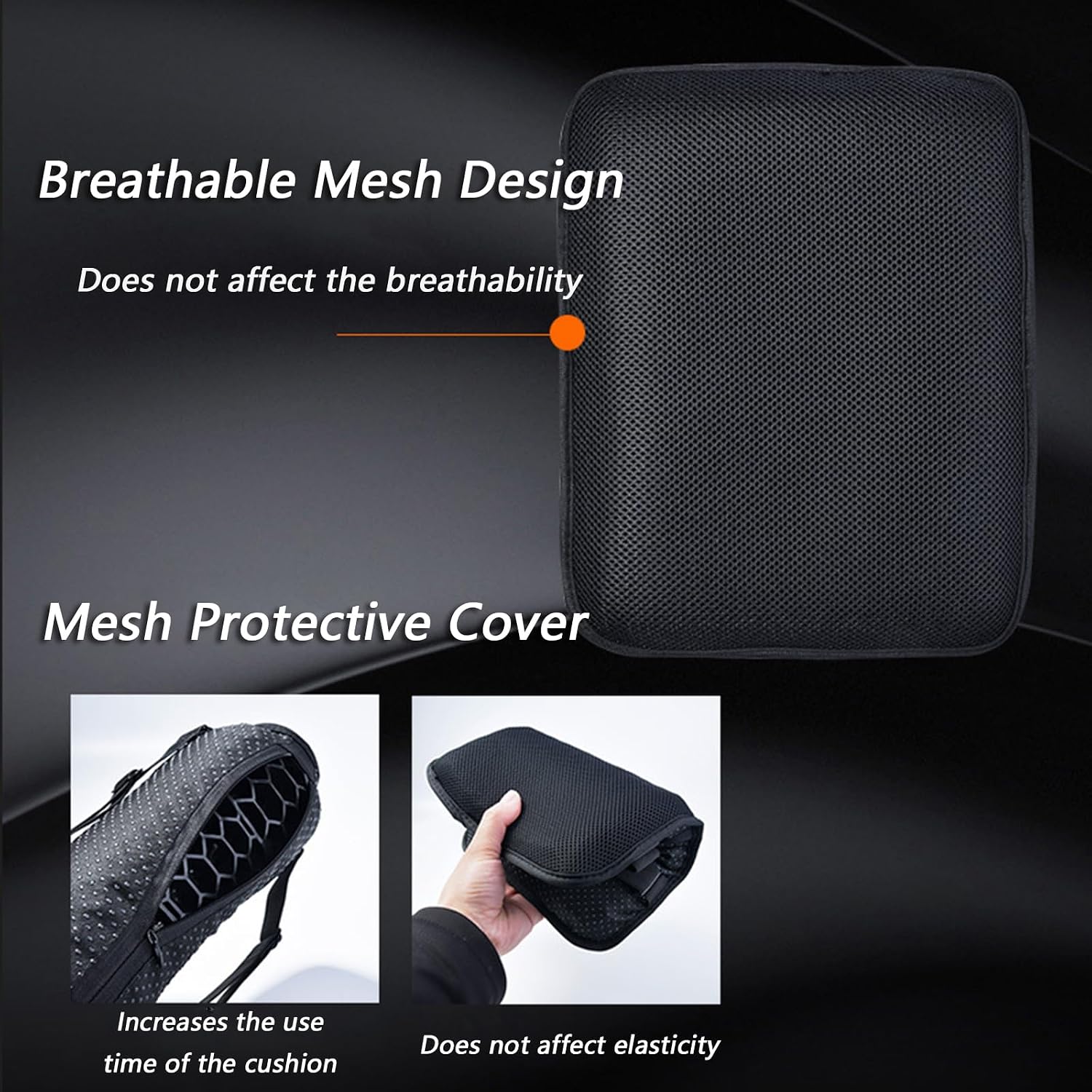 Motorcycle Gel Seat Cushion for Kawasaki KLR 650 1987-2020 2021 2022 2023 2024, Absorption Breathable Motorcycle Gel Seat Pad, Motorcycle Seat Cushion with Seat Cover for Long Rides