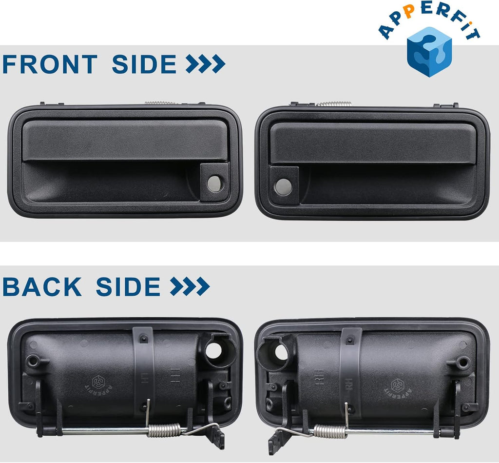 APPERFiT All Metal Exterior Door Handle Front Compatible with 1995-2000 Chevrolet Chevy/GMC OBS Truck C1500 C2500 C3500 K1500 K2500 K3500 Suburban Tahoe Yukon 15742229 15742230