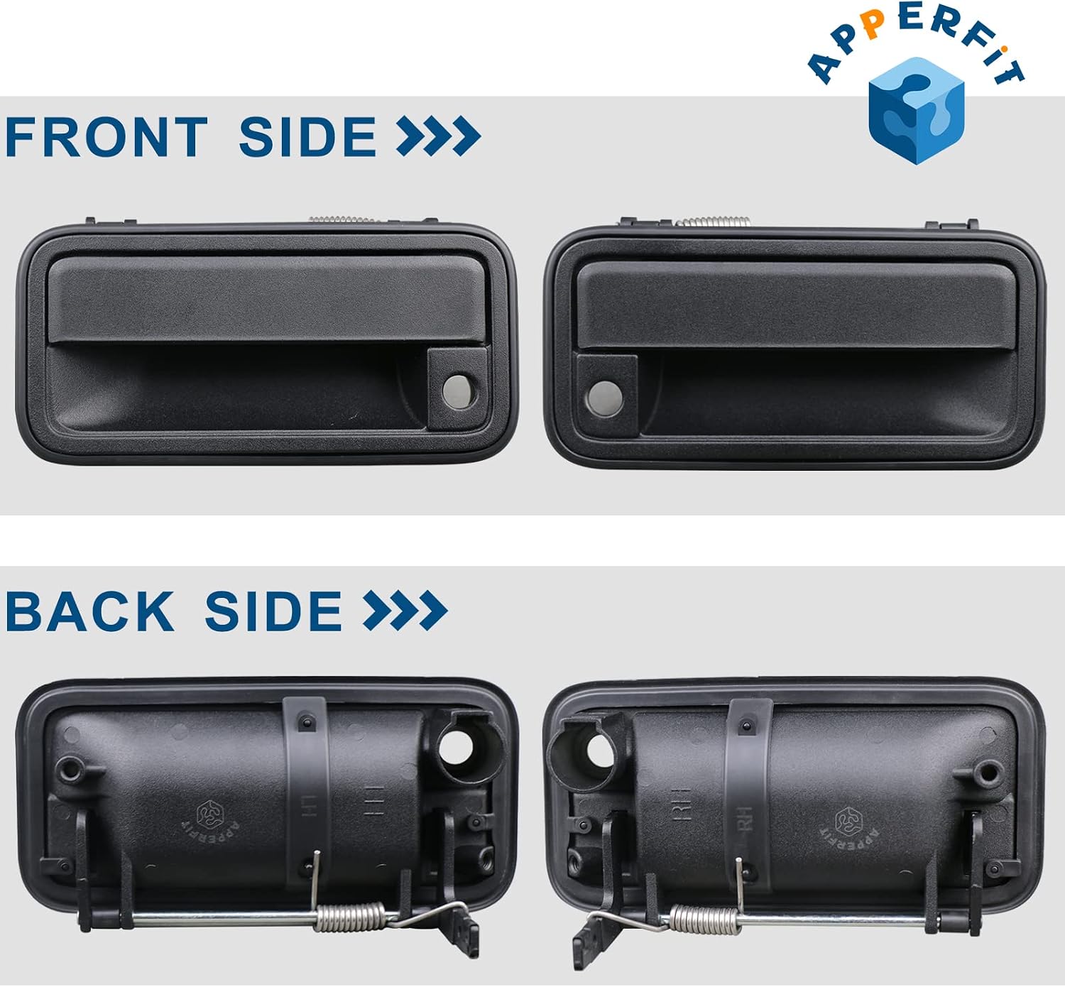 APPERFiT All Metal Exterior Door Handle Front Compatible with 1995-2000 Chevrolet Chevy/GMC OBS Truck C1500 C2500 C3500 K1500 K2500 K3500 Suburban Tahoe Yukon 15742229 15742230