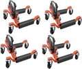 PeakPursuit Car Wheel Dolly Jack Set of 4, 1500 LBS Capacity Hydraulic Car Dolly, Heavy Duty Rollers with Foot Pedal for Car Truck RV Trailer