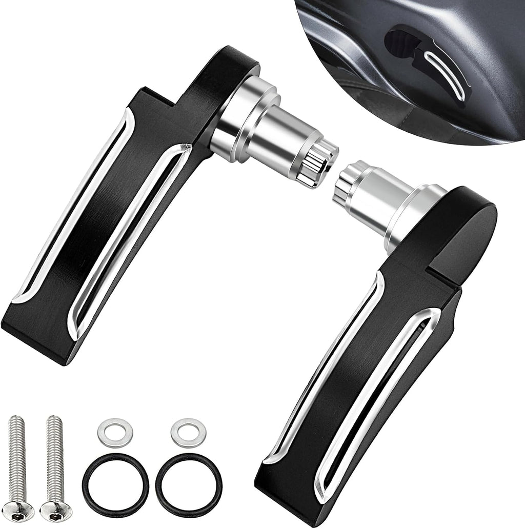 Amazicha Black Saddlebag Lid Lifters Saddle Bag Latch Kit fit for Harley Davidson Touring Street Glide, Road King, Road Glide, Electra Glide, Ultra Limited, FLHR FLHT FLHX FLHTK 2014-2024