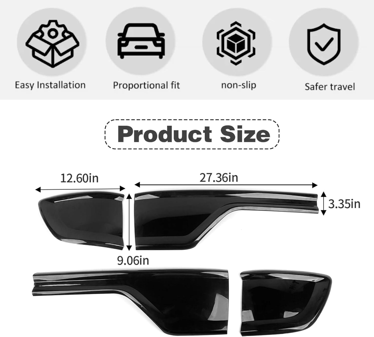 Smoked Black Tail Light Cover Guard Trim Fit for Dodge Durango 2014-2025+, Taillight Protector Decor Rear Light Cover Trim Exterior Accessories 4PCS Body Kit