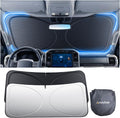 SUV Windshield Sun Shade for Explorer,Pilot,X5,Expedition,Telluride,Atlas,Mach-E & More | Multi-Layer UV Block & Heat Insulation | Keeps Car Cool & Protects Interior, M(64" L x 32" W)