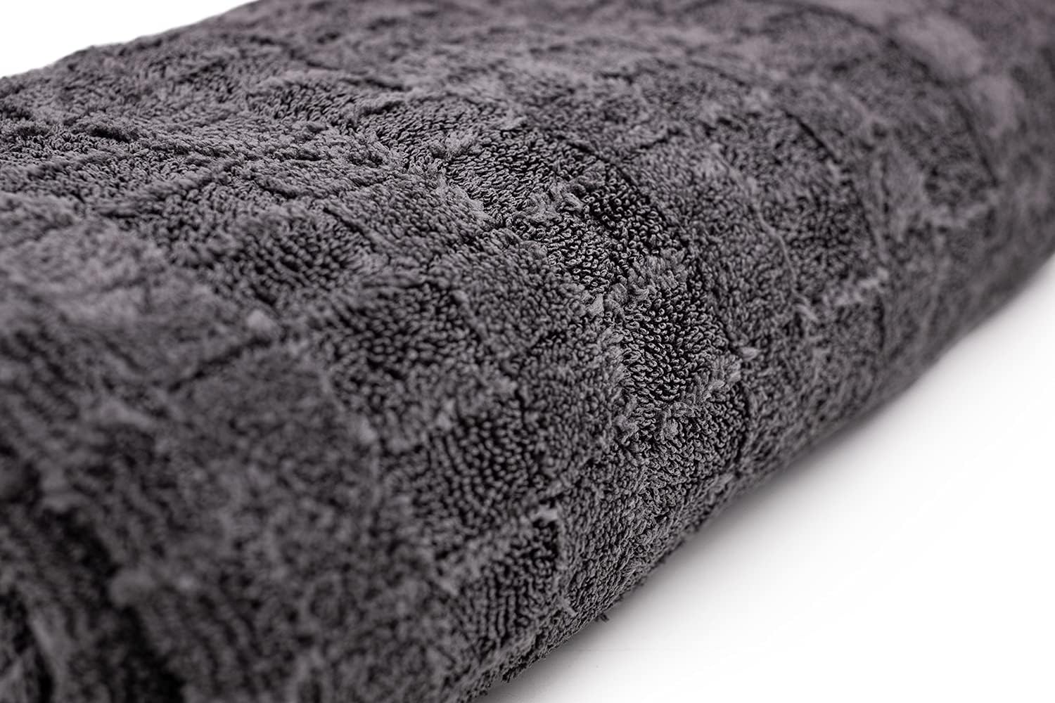 The Rag Company Gauntlet Car Drying Towel, Ultra-Absorbent 70/30 Blend Korean Microfiber, Dries Vehicles Faster Without Scratching, 900 GSM, 15x24 Inches, Ice Grey/Grey, 2-Pack