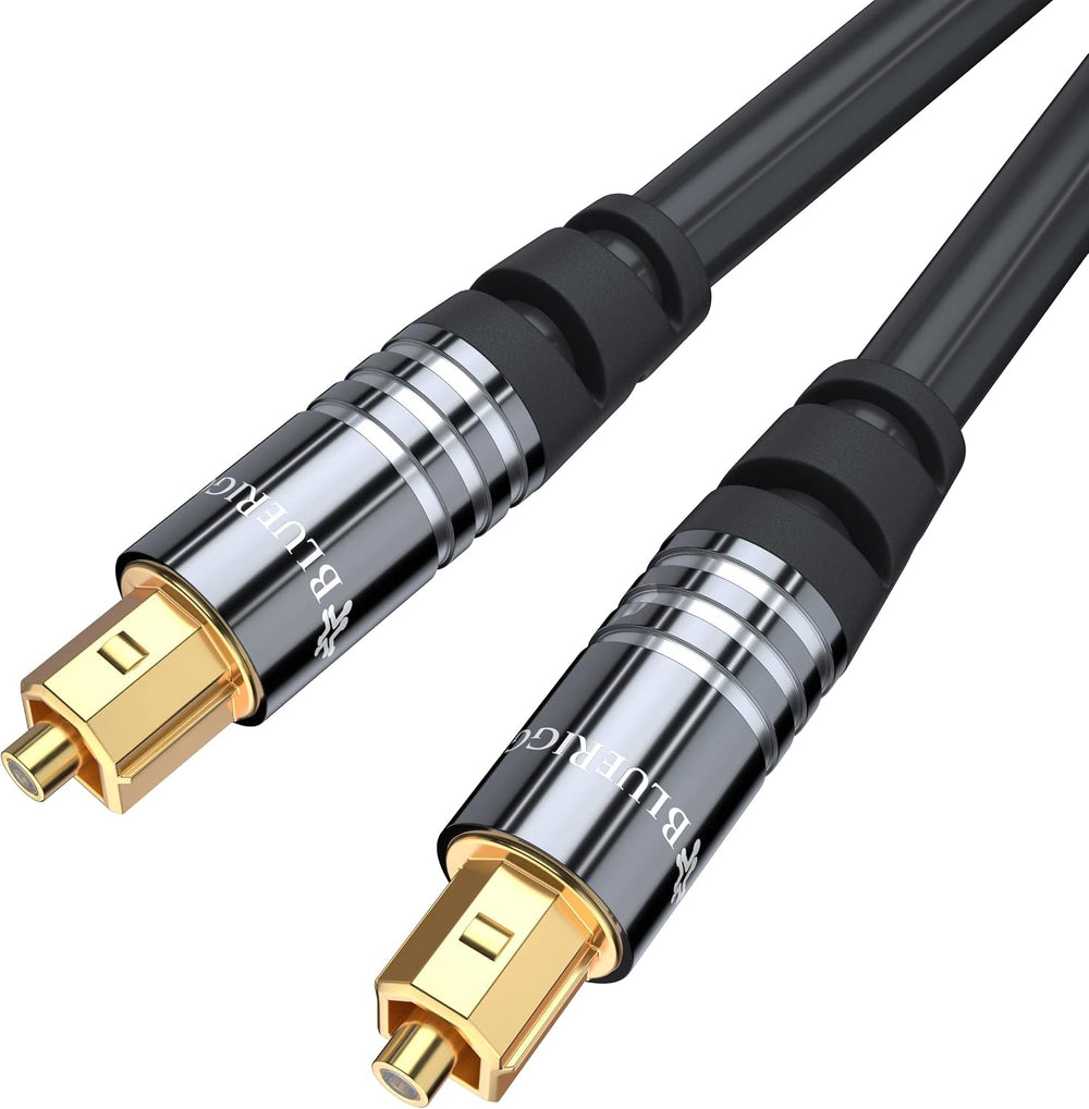 BlueRigger Toslink - Digital Optical Audio Cable 50FT - Fiber Optic Cable