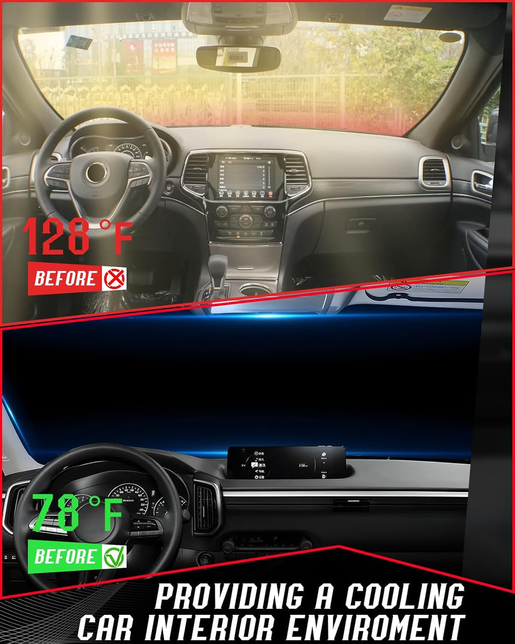 Custom Fit Windshield Sun Shade for Toyo-ta Land Cruiser 2026 2024-2025, Foldable, Easy to Install & Store, Full Coverage, 210T Reflective Fabric, Blocks 99% of UV Rays