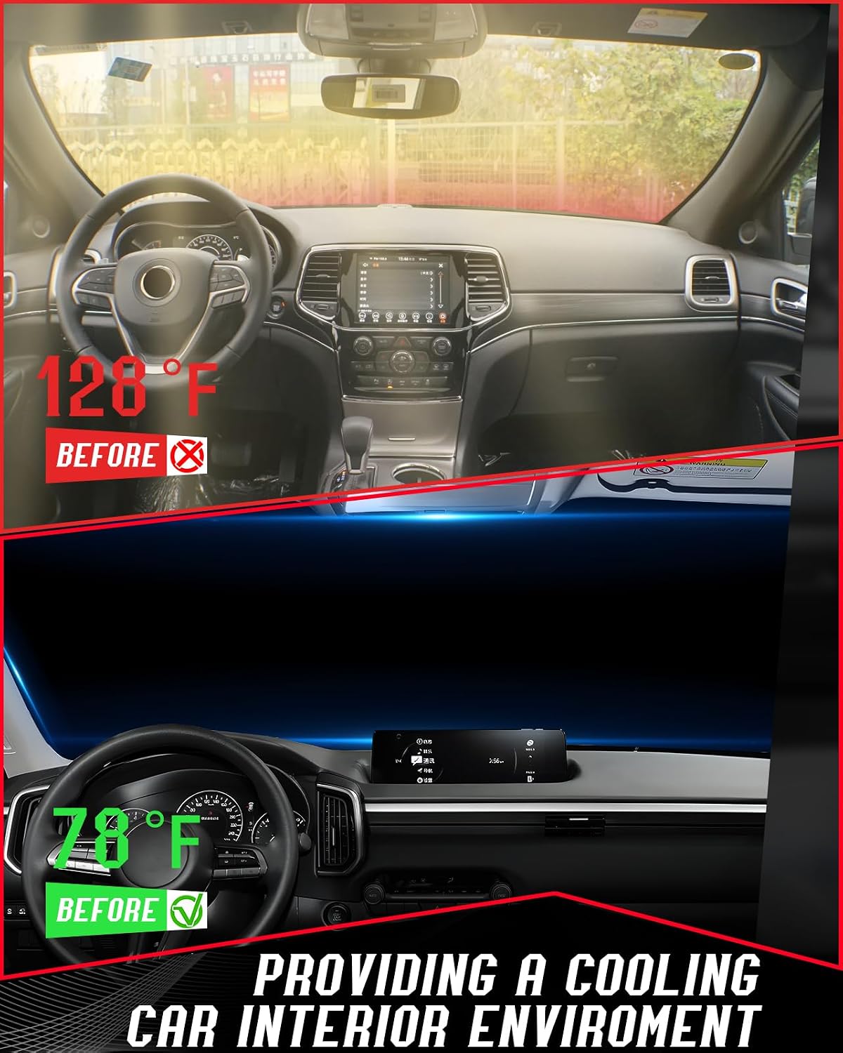Custom Fit Windshield Sun Shade for Toyo-ta Land Cruiser 2026 2024-2025, Foldable, Easy to Install & Store, Full Coverage, 210T Reflective Fabric, Blocks 99% of UV Rays