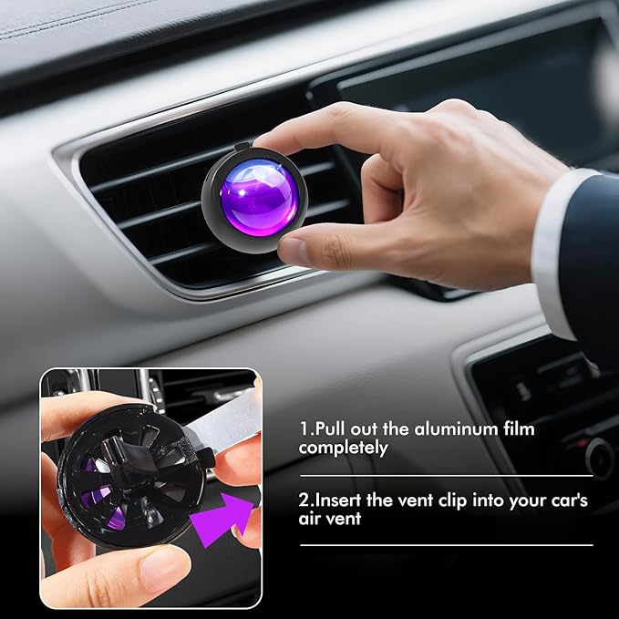 Car Air Freshener Vent Clips, Lavender Scent, 6 Pack, Long Lasting Scent Up to - Image 5
