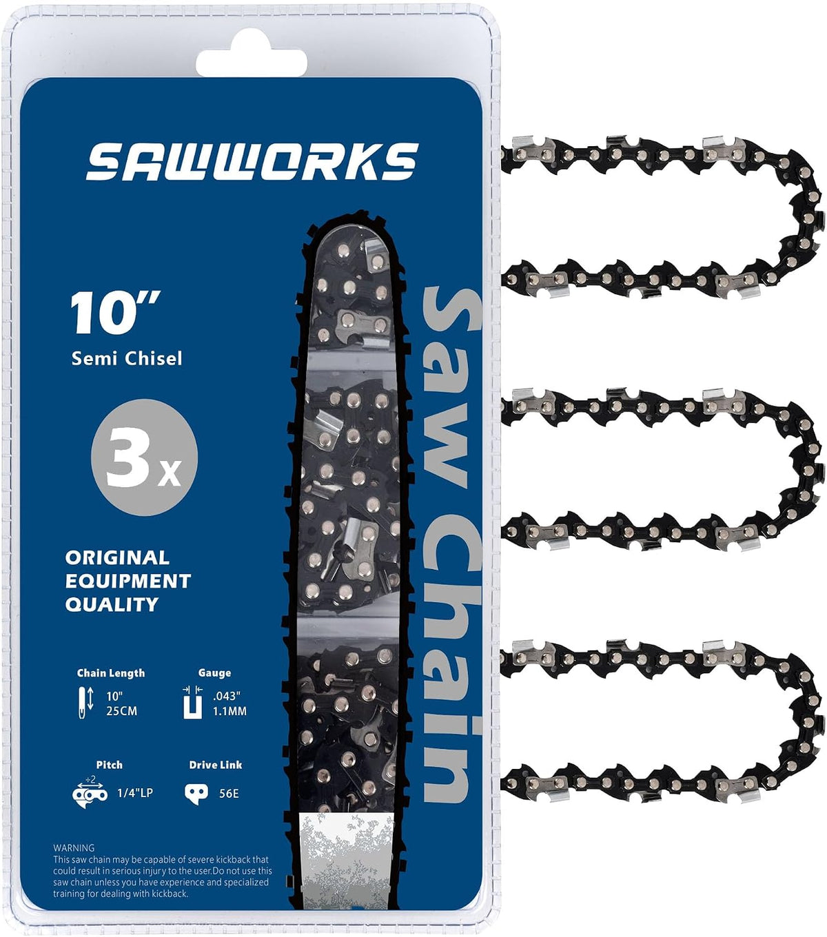 sawworks 10 inch pole saw chain 1/4" pitch, main product view