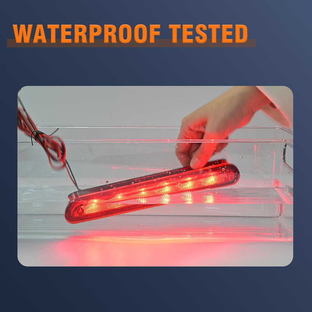 LED 3rd Brake Light Only (No Dome Light) for Truck Cap Topper Camper Shell 10 Inch Flush Mount Design Replace AT-LED-28X30-01 Fits Jason Truck Caps