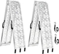 7.5 FT Aluminum Loading Ramps for Pickup Trucks | 1500 lbs Capacity ATV, Motorcycle, Lawn Mower, Dirt Bike, UTV Loading | Foldable, Lightweight with Rubber Handles | 2PC Set