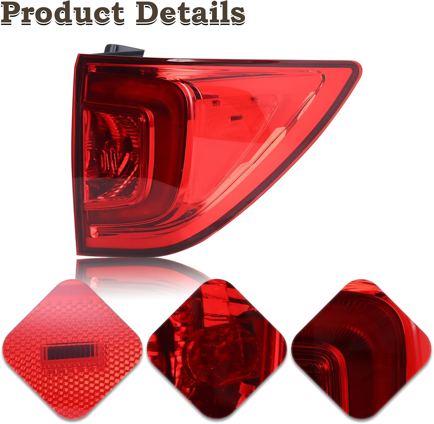 Right Passenger Side LED Outer Tail Light Fit for 2016 2017 2018 Honda Pilot Rear Brake Lamp RH HO2805107 33500TG7A01 HD668-B000R P24243CAPA