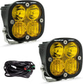 Baja Designs Squadron Sport LED Light Pod Pair - 2 PCS LED with Wiring Harness (Driving Combo; Amber)