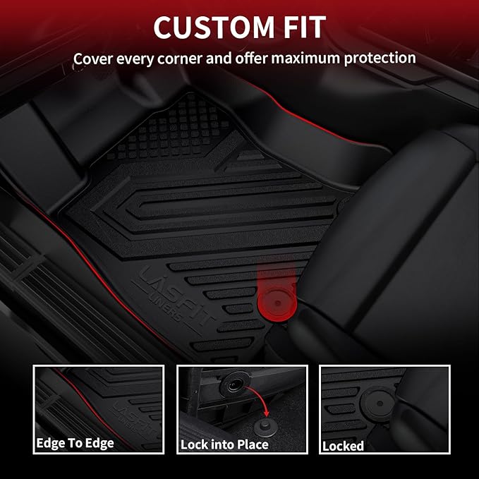 LASFIT Floor Mats 2019-2025 for Chevrolet Silverado/GMC Sierra 1500, 2020-2025 - Image 4