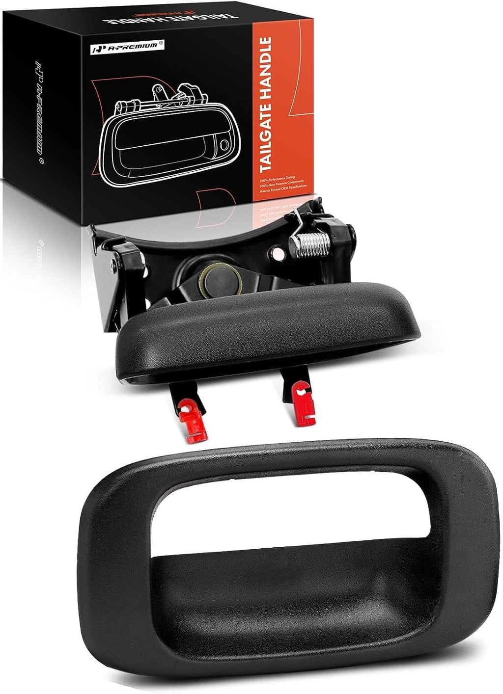 A-Premium - Tailgate Handle & Bezel Assembly - Compatible with 1999 2000 2001 2002 2003 2004 2005 2006 2007 Chevy Silverado GMC Sierra 1500 2500 3500 - # 15997911, 15228539, 15228540, 15228541