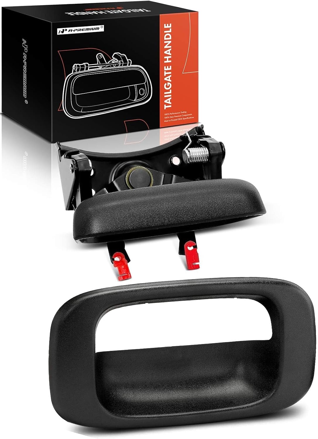 A-Premium - Tailgate Handle & Bezel Assembly - Compatible with 1999 2000 2001 2002 2003 2004 2005 2006 2007 Chevy Silverado GMC Sierra 1500 2500 3500 - # 15997911, 15228539, 15228540, 15228541