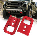 Front Tow Hook for Tacoma, 2 Pack Red T6061 Aluminum Recovery Hooks, Bolt-On Fit for Tacoma 2024–2026, 4Runner 2025–2026, Land Cruiser 250 2024–2025