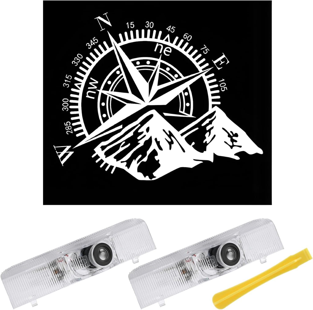 No Fade Car Door Lights Logo Compatible with Nissan, LED Welcome Lights Accessories for Altima Maxima Armada Titan Quest Pathfinder TERRA