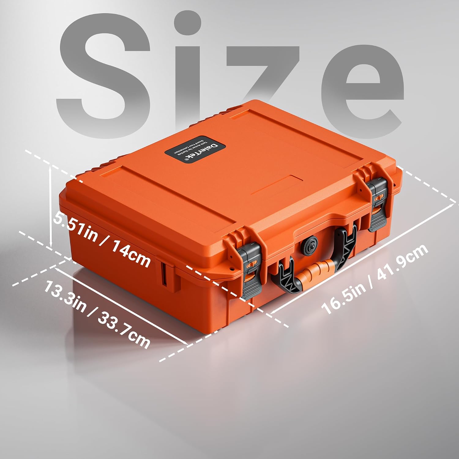 DAIERTEK Starlink Mini Case Travel with Tripod, Orange | Hard Case, Precision Cut Foam, Waterproof, Portable, For Camp