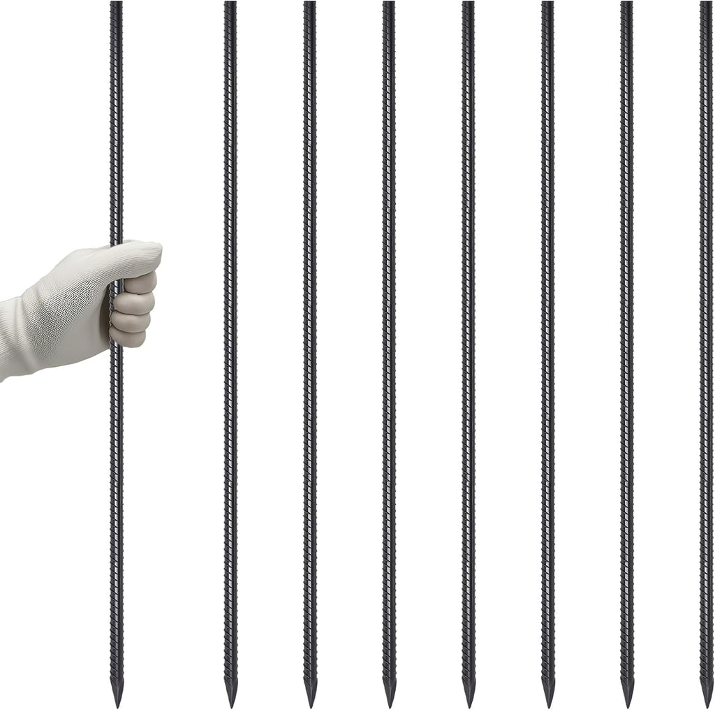 VVOKGO RebarStakes 36 Inch Ground Rebar Stakes, Heavy Duty Hook Ground Anchors