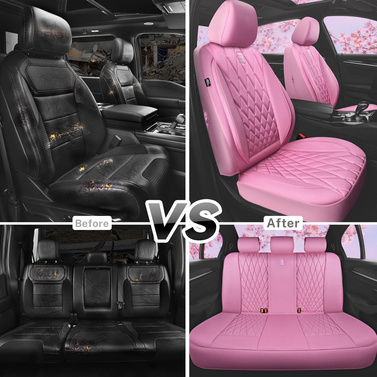 car pass 5 seats piping luxury leather seat, package contents