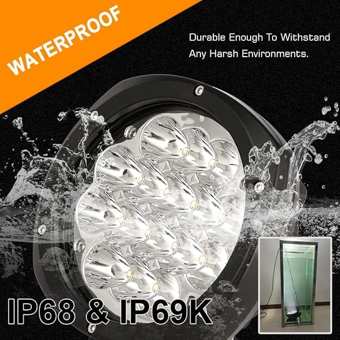 BIGLION.X 5Inch 160W Round Led Driving Lights Off Road Spot Lights Offroad - Image 7