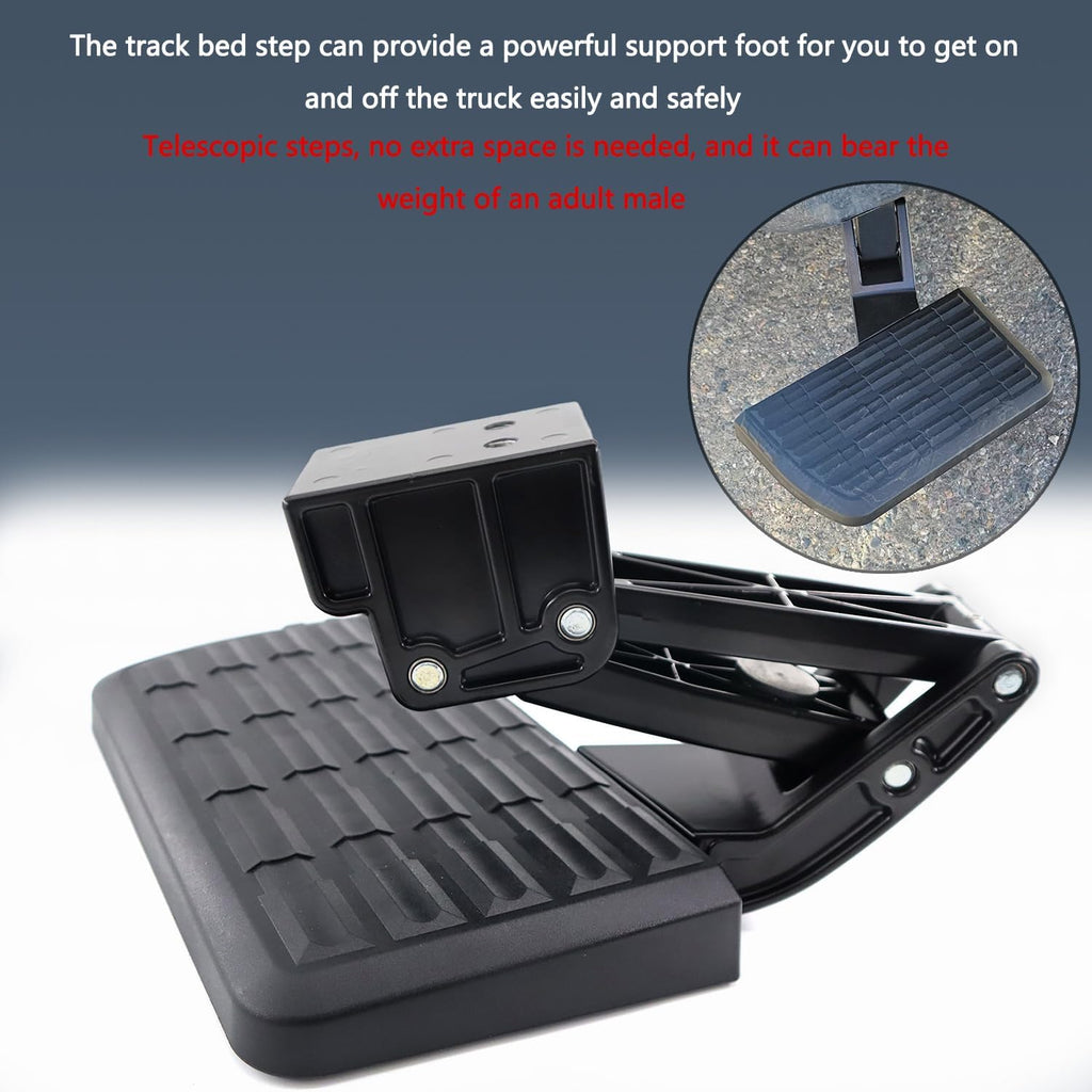 75302-01A Rear Bed Step Retractable Bumper Step for Ford F150 2006-2014, Folding Truck Tailgate Step