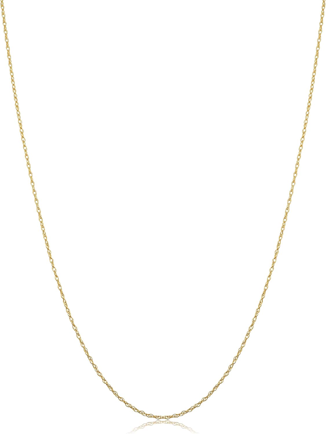 kooljewelry solid 14k yellow gold rope chain necklace, main product view