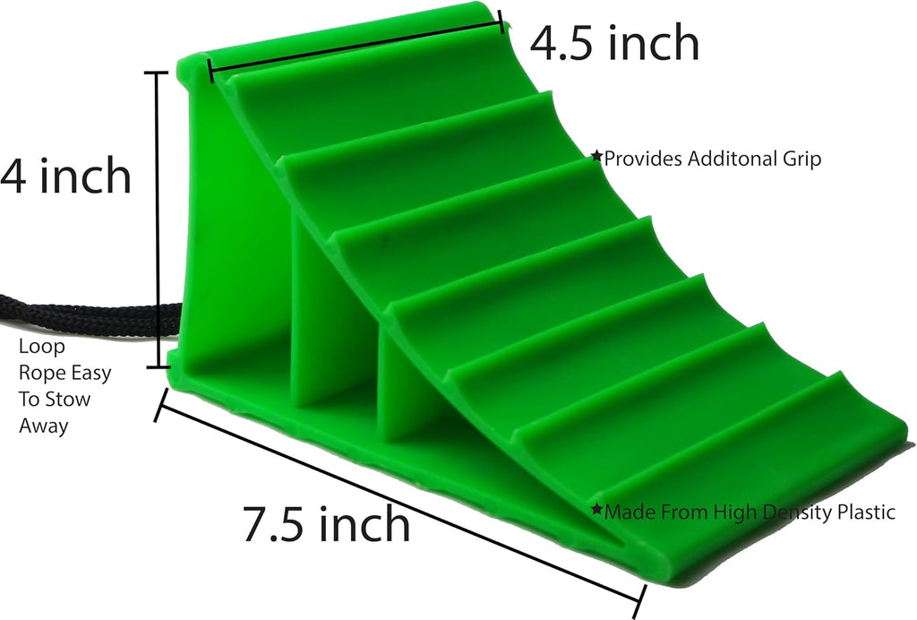 Apex RV Heavy Duty Wheel Chocks Stop Vehicle from Rolling Safety Wheel Blocks for RVs Trucks Trailers Campers Cars and Boats Essential RV Camper and Boat Accessories (Pack of 4)