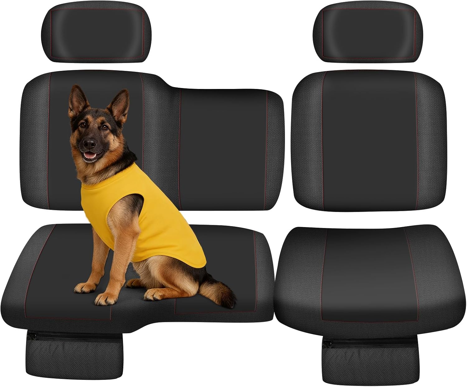 BORDAN Waterproof UTV Seat Cover with Wingback for 2022-2026 Polaris Ranger XP 1000, Heavy Duty 1680D Oxford Seat Covers for 60/40 Split Bench Seat Cover Set Pet Proof UTV Accessories (6PCS)