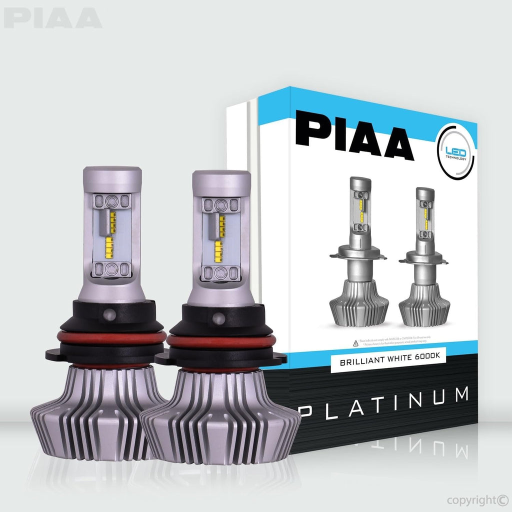 Piaa 26-17397 White 9007 Platinum LED Bulb, 2 Pack (6000K 9007 (HB5) 4000Lm, 6000K, 25W)