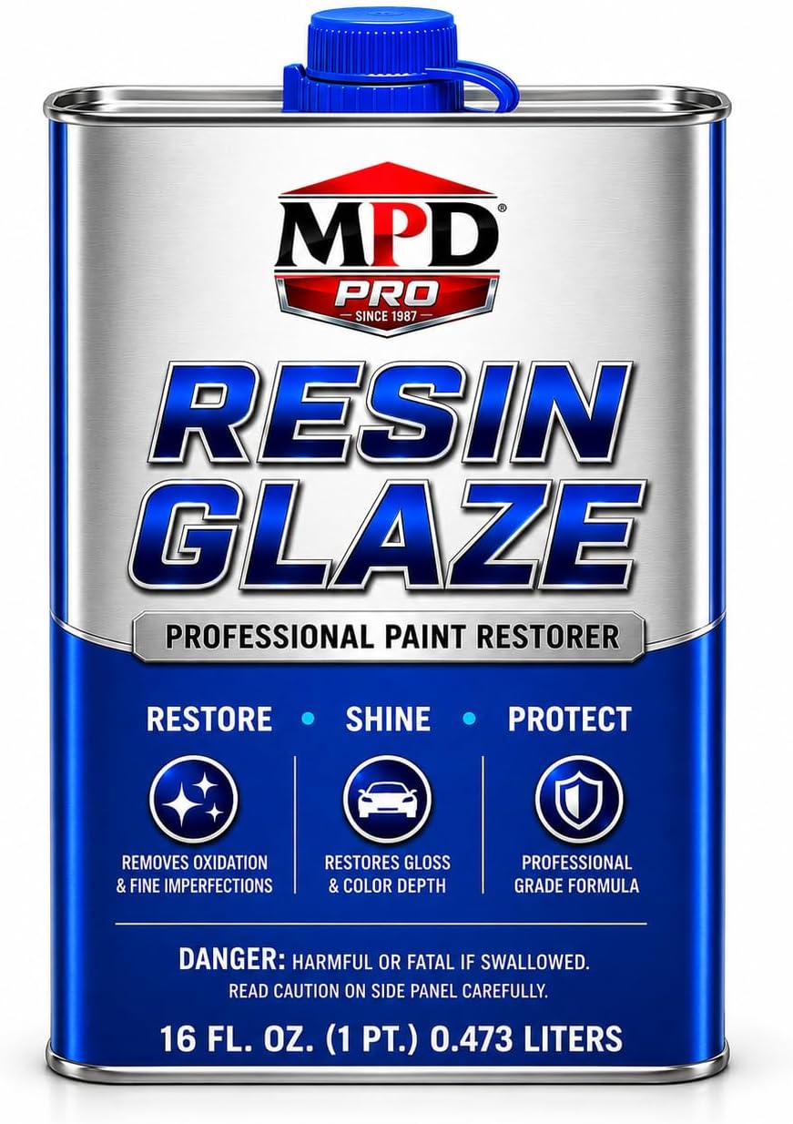MPD Pro Automobile Resin Glaze Cleaner & Polish - 16oz - Paint Restoration, Car Scratch Remover, Clear Coat Enhancer, Car Finish Protectant (Pack of 6)