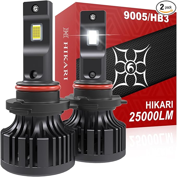 Hikari 2025 25000LM 9005 HB3 LED Bulbs, 45W Upgraded Core-12, High Lumens LED by HIKARI