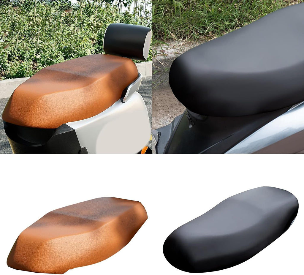 Motorcycle Seat Covers Protector Cushion Elastic PU Leather Electric Bike Seat Full Covers Motorcycle Protector
