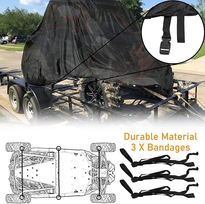 NEVERLAND UTV Cover Heavy Duty Ranger Cover Waterproof 2-3 Seater/4-6 Seater - Image 6