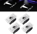 Car Door Lights for Model S/3/X/Y Logo Projector 4 Pack Tesla Puddle Lights LED Welcome Lights Ghost Shadow for Model 3/S/Y/X Accessories