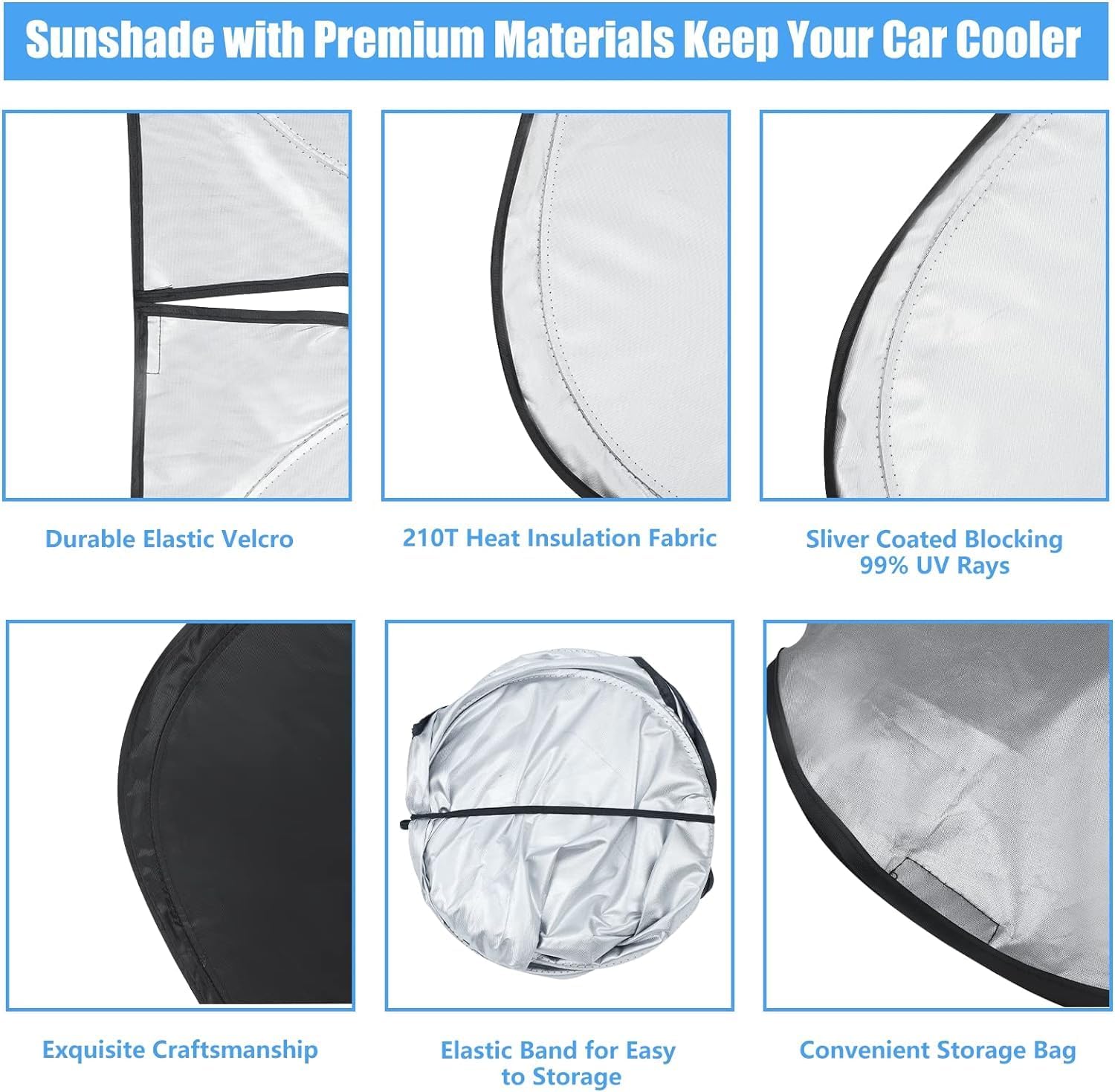 Car Windshield Sun Shade Custom Fit 2010-2026 Dodge RAM 1500 2500 3500 Truck Accessories Sunshade Foldable Sun Visor Protector Front Window Cover Fits 2Dr RegularCab, 4Dr QuadCab, CrewCab, MegaCab