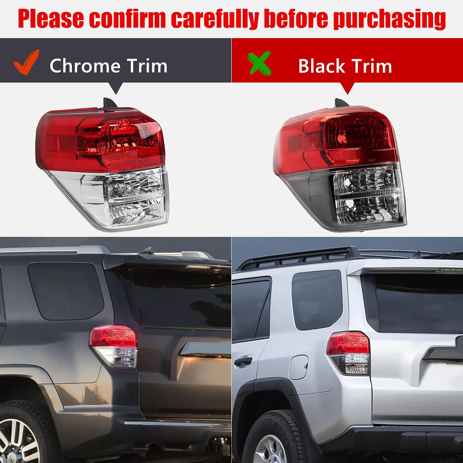 Huray Left Tail Light for Toyota 4Runner 2010 2011 2012 2013 81561-35360 | OE Tail Lamp Brake Light Replacement Driver Side
