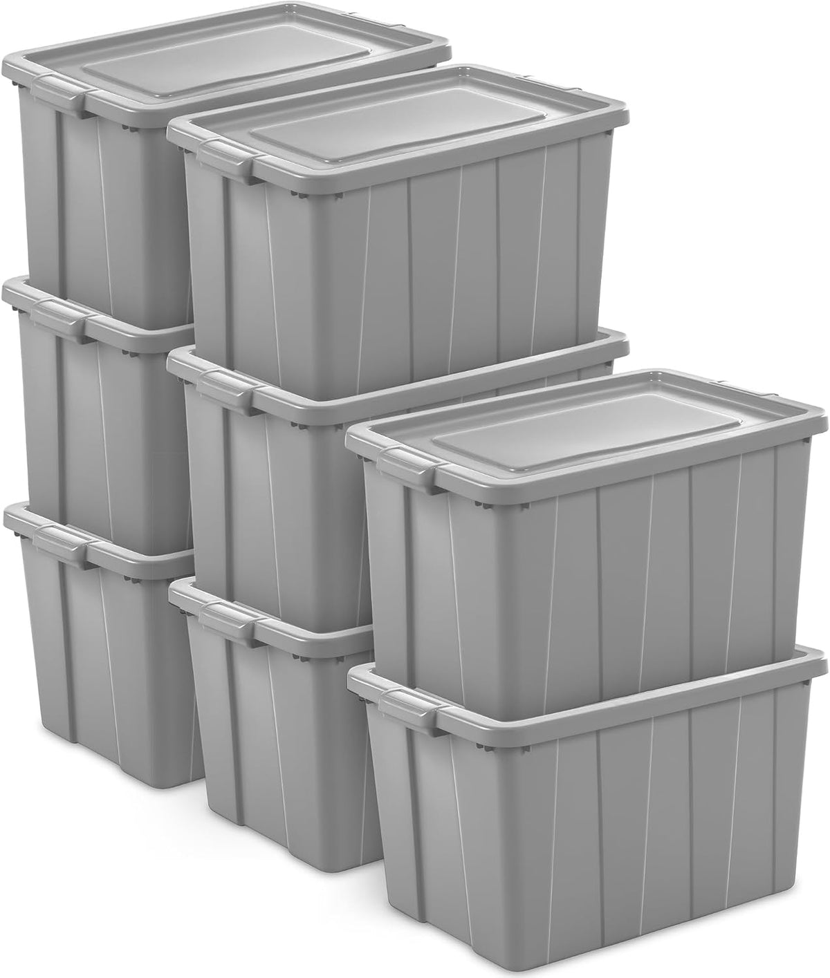 sterilite latching tuff1 tote containers w/lids, 30 gallon, main product view
