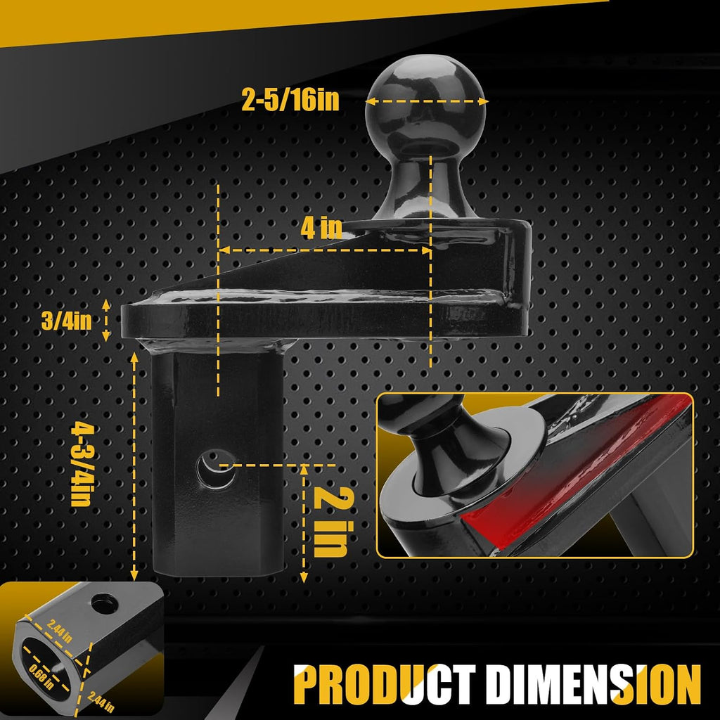 4" offset gooseneck ball extender for short bed shown in use