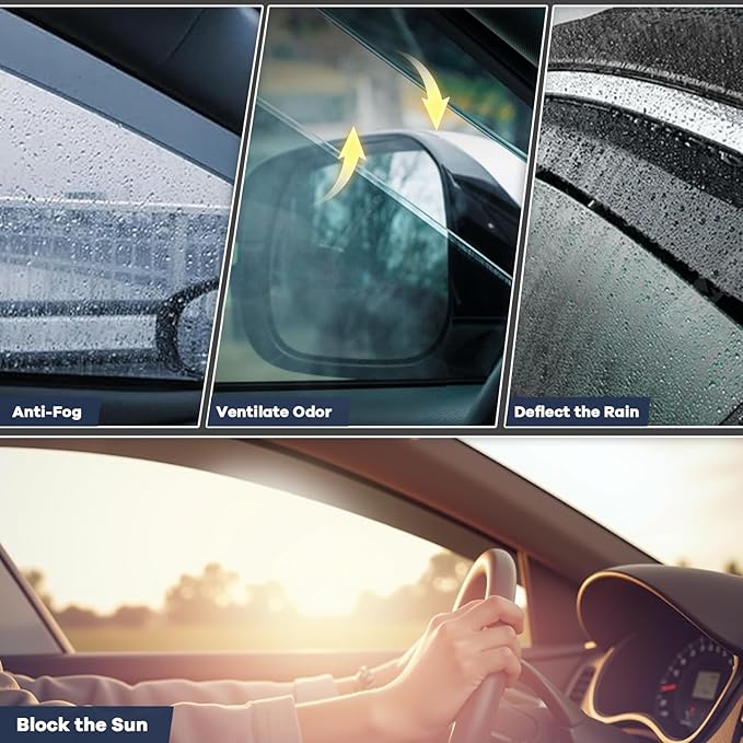 in-Channel Rain Guards Fit for 2020-2025 Chevrolet Silverado/GMC Sierra - Image 5