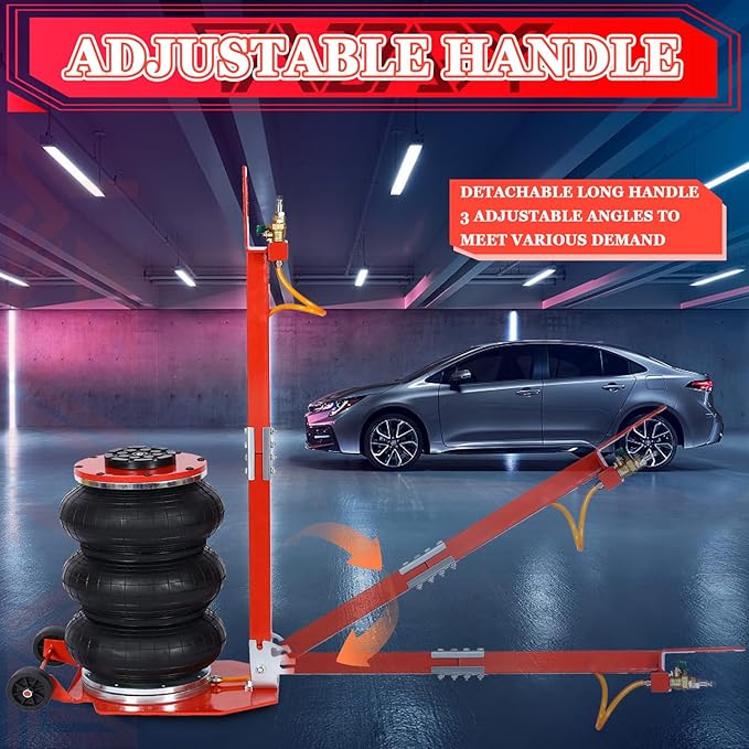 3T Triple Bag Air Jack 6600lbs Pneumatic Jack 3s Fast Lift Up 16in Airbag Jack - Image 4