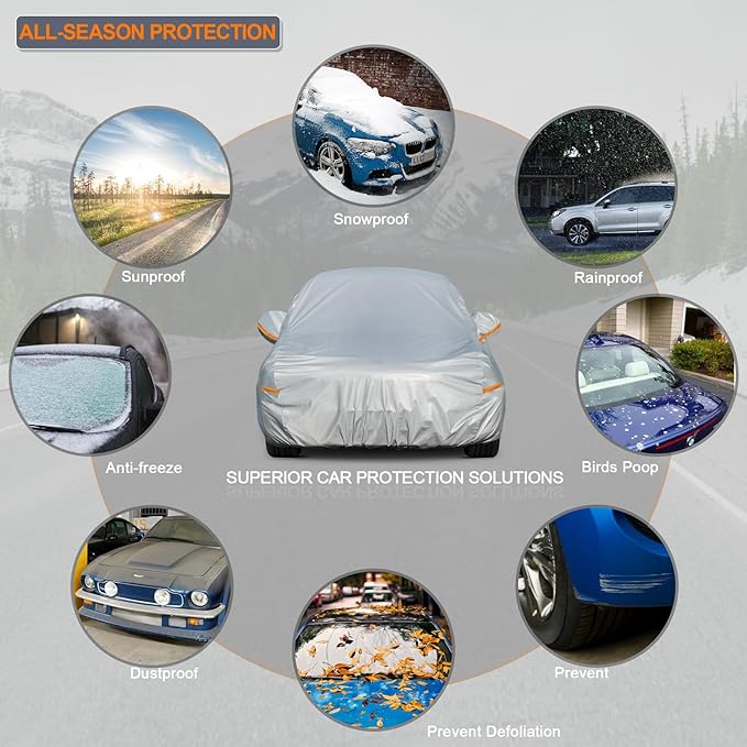 Kayme 6 Layers SUV Car Cover Waterproof All Weather - Image 4
